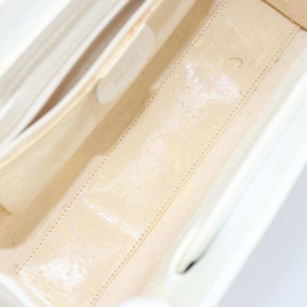 GUCCI Hand Bag Leather White Gold 001 2122 1773 Auth 146899 - Picture 10 of 16